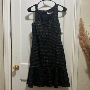 Elegant Black Tweed Dress